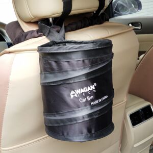 CAR TRASH CAN TRAVEL PORTABLE BLACK CAR TRASH CAN TRAVEL PORTABLE BLACK